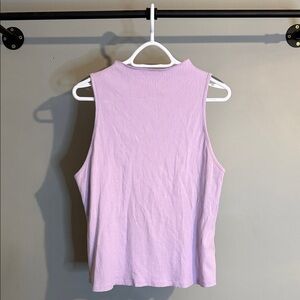 Maeve by Anthropologie Ribbed Lilac Sleeveless Women's Tank Top